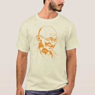 gandhiindia stencilerar det retro porträtt tröja