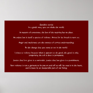 Gandhis ord om rättvisa och medlidande poster