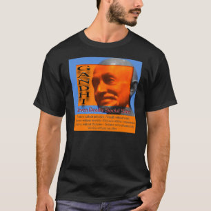 Gandis sju syndar dödliga social t-shirt