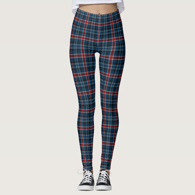 Gandy av Myrton Tartan Plaid Family Mönster Leggings (Framsida)