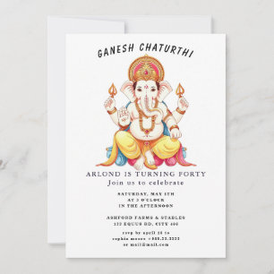 Ganesh chaturthi Birthday-inbjudan Inbjudningar