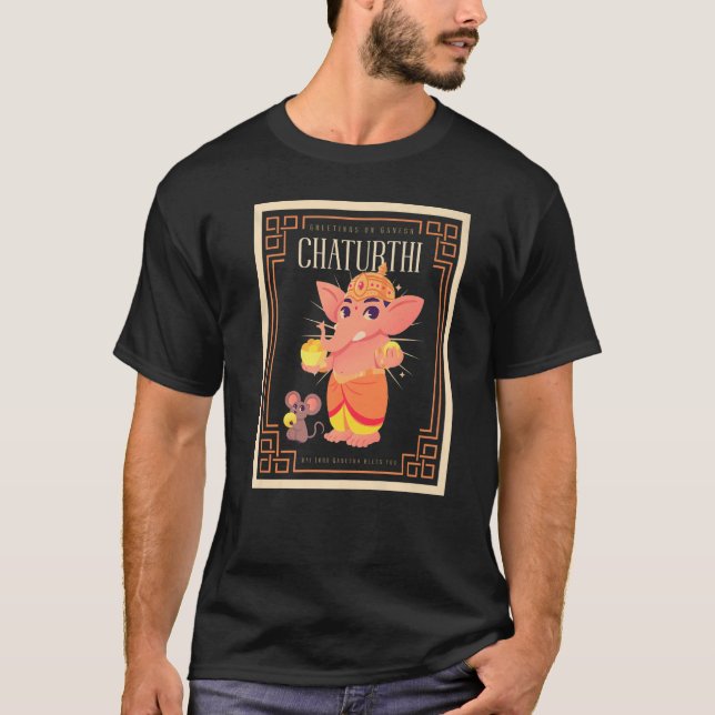 Ganesh Chaturthi Hinduism Prosperity Bra Fortune T Shirt (Framsida)