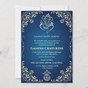Ganesh Chaturthi Puja Inbjudningar
