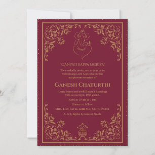 Ganesh Chaturthi Puja Inbjudningar