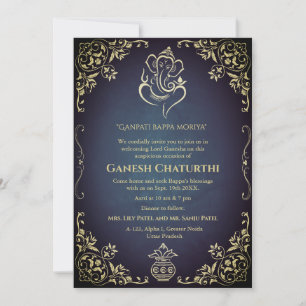 Ganesh Chaturthi Puja Inbjudningar