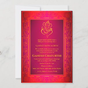 Ganesh Chaturthi Puja Inbjudningar
