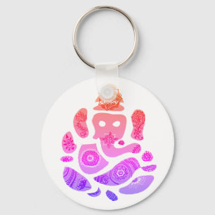 Ganesh Colorful Art Nyckelring
