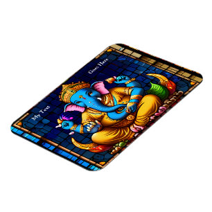 Ganesh Colorful blue elephant God Magnet