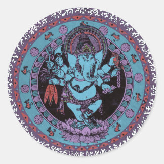 Ganesh Dancer Runt Klistermärke
