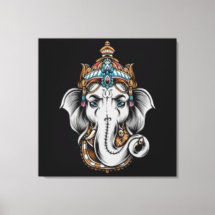 Ganesh Elephant Canvastryck