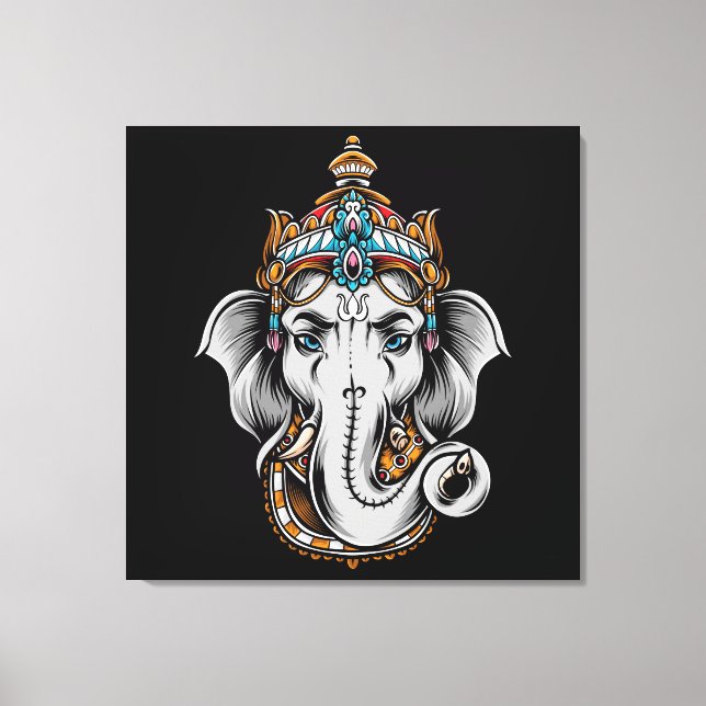 Ganesh Elephant Canvastryck (Framsida)