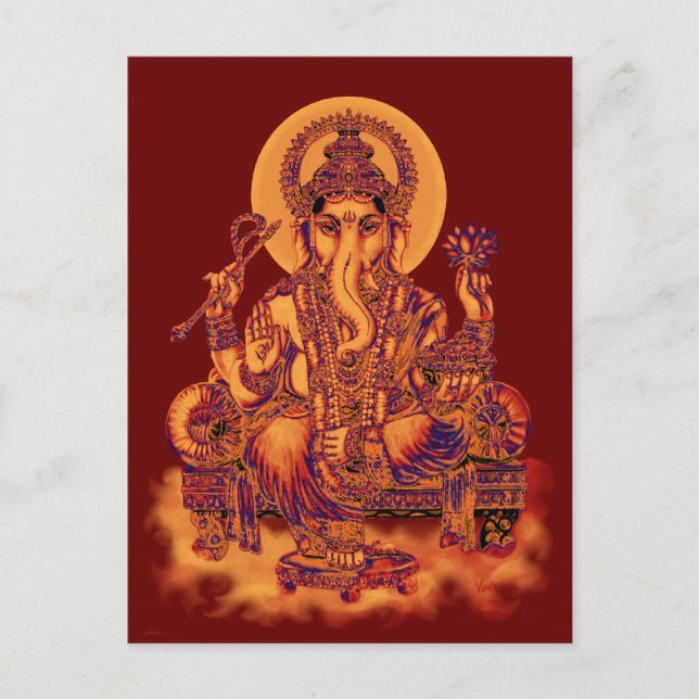 Ganesh - ersättning av hinder vykort (Framsida)