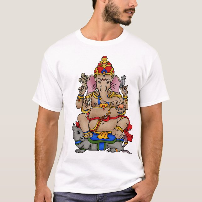 Ganesh färg t shirt (Framsida)