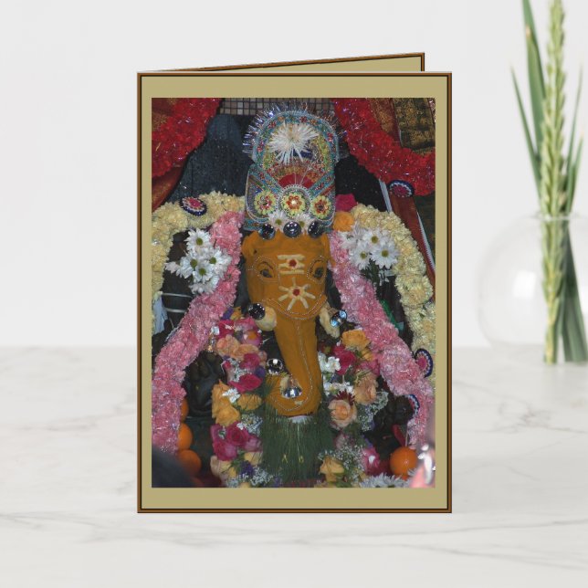 Ganesh fotoDiwali kort - porträtt (Framsida)