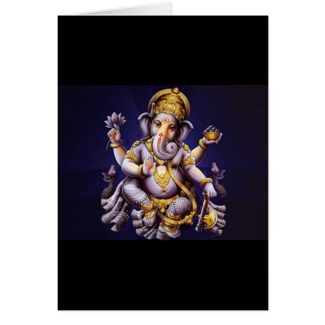 Ganesh Ganesha hinduisk Indien asiatisk Hälsningskort (Framsidan)