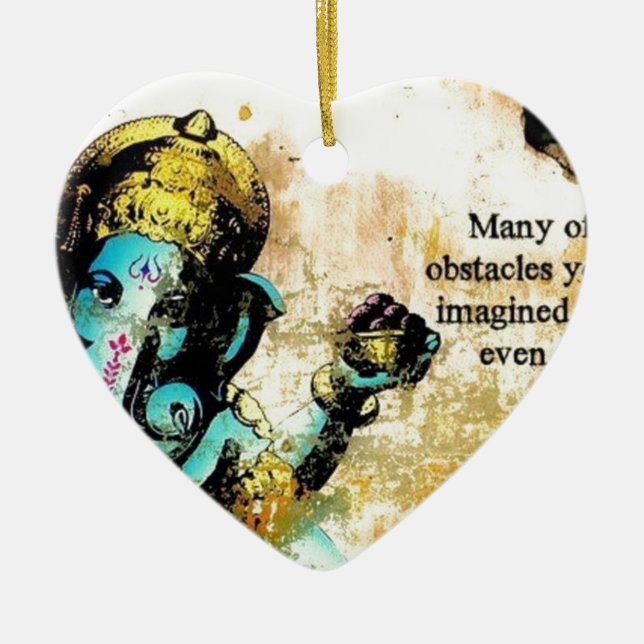 Ganesh Ganesha hinduisk Indien asiatisk Julgransprydnad Keramik (Framsidan)