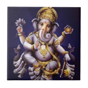 Ganesh Ganesha hinduisk Indien asiatisk Kakelplatta