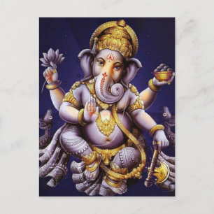 Ganesh Ganesha hinduisk Indien asiatisk Vykort