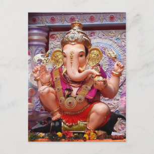 Ganesh Ganesha Hinduism Indien Asiatisk Elefant Gu Vykort