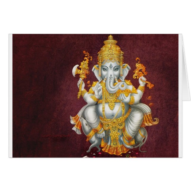 Ganesh härlighet hälsningskort (Framsidan Horizontal)