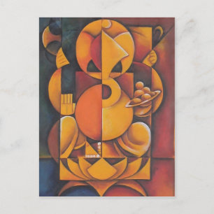 GANESH HINDU GOD ABSTRAKT ART VYKORT