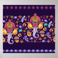 Ganesh Hindu God: Festive Seamless