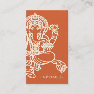 Ganesh Hindu God Yoga eller Meditation Instructor Visitkort