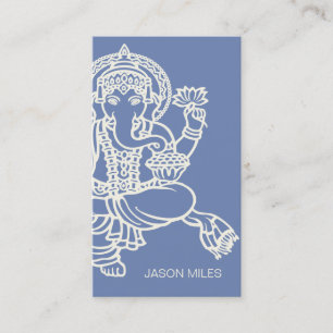 Ganesh Hindu God Yoga eller Meditation Instructor Visitkort