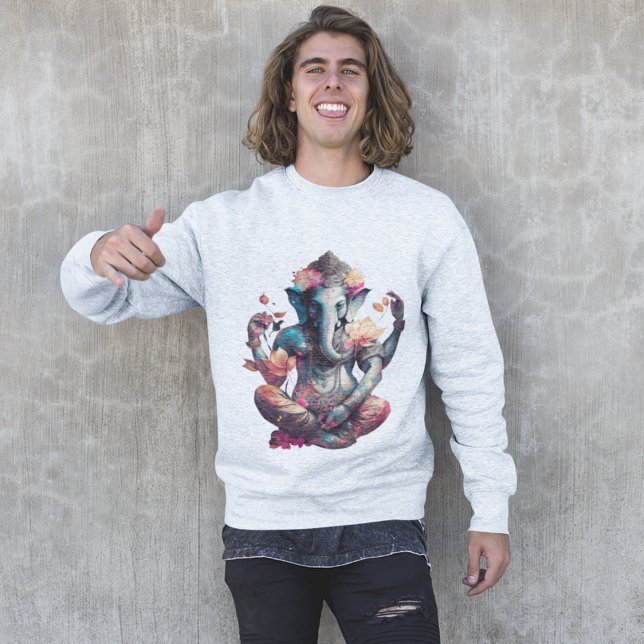 Ganesh Hindu Hoodie Lång Ärmad Tröja (Skapare uppladdad)