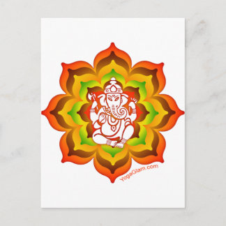 Ganesh i Lotus Vykort
