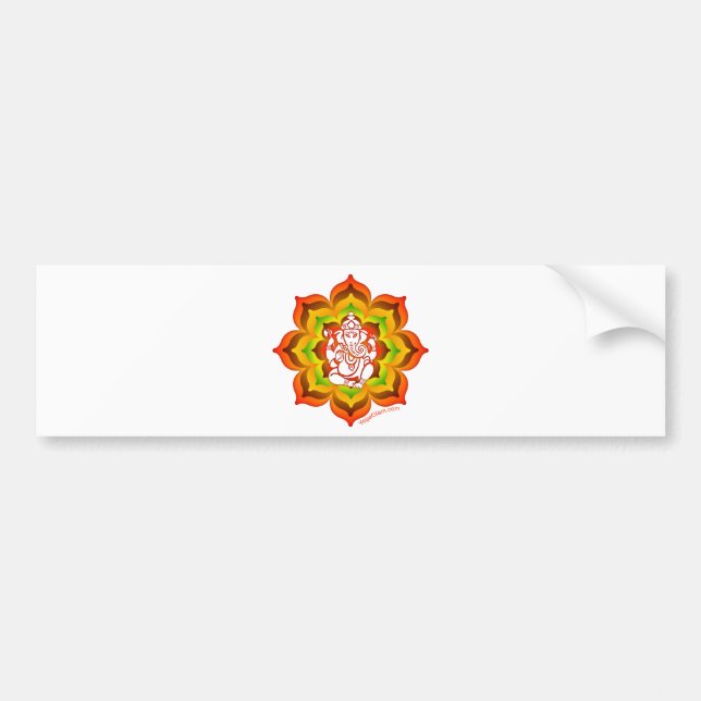 Ganesh i lotusblomma bildekal (Framsidan)