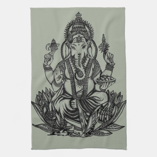 Ganesh illustration kökshandduk (Vertikal)