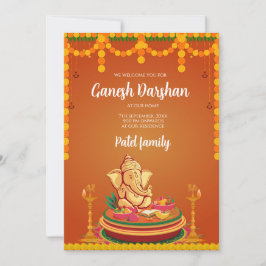 Ganesh-inbjudningar Digital Ganpati inbjudan Ganes