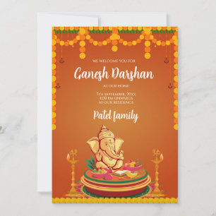 Ganesh inbjudningar Digital Ganpati inbjuder Ganes