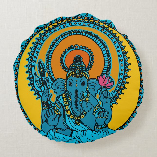 ganesh kudder rund kudde (Baksidan)