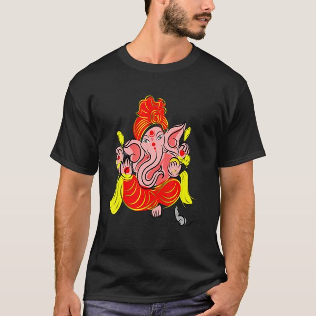 Ganesh Ohm Yoga  Third Eye  Isha  Hindu  Linga T Shirt (Framsida)