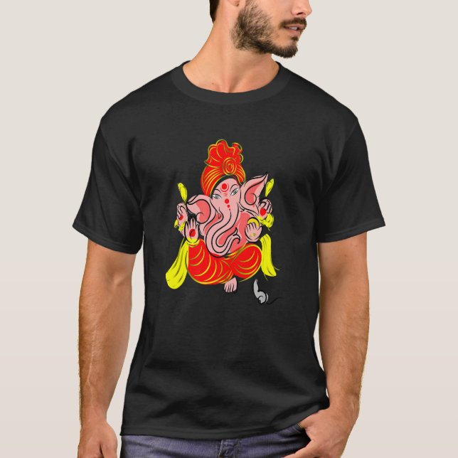 Ganesh Ohm Yoga Third Eye Isha Hindu Linga T Shirt (Framsida)