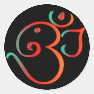 Ganesh Om Runt Klistermärke