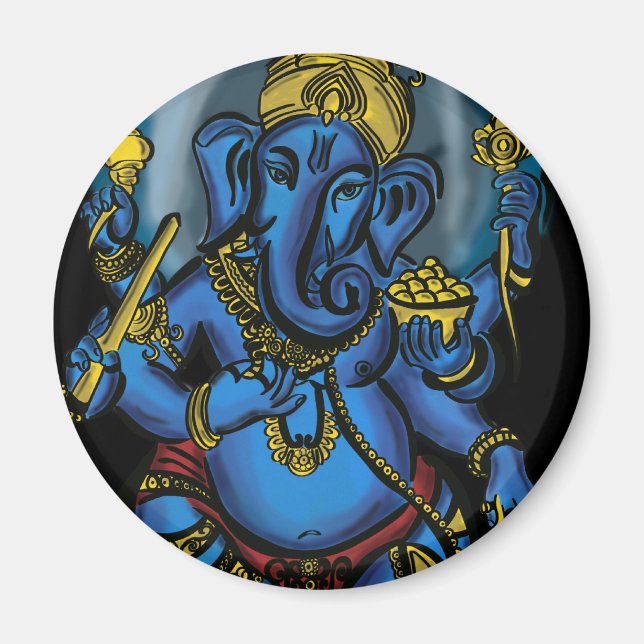 Ganesh Prosperity Magnet (Framsidan)