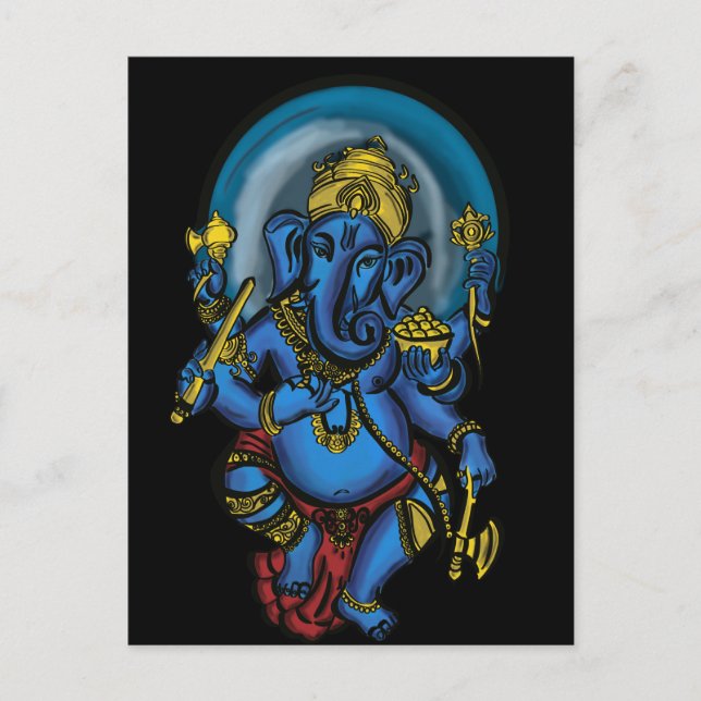 Ganesh Prosperity Vykort (Framsida)