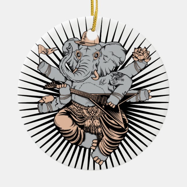 Ganesh prydnad julgransprydnad keramik (Framsidan)