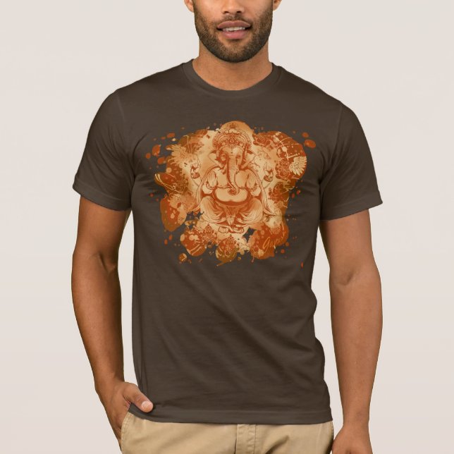 ganesh rostar stänk t shirt (Framsida)