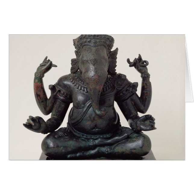 Ganesh sent 12th-early 13th århundrade, Angkor Hälsningskort (Framsidan Horizontal)