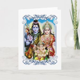 Ganesh, Shiva och Parvati, Lord Ganesha, Durga Kort