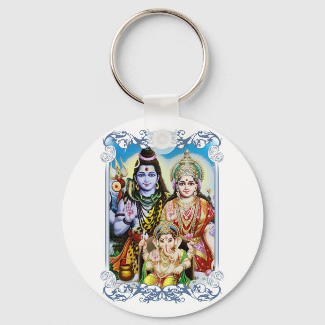 Ganesh, Shiva och Parvati, Lord Ganesha, Durga Nyckelring (Framsida)