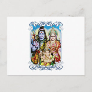 Ganesh, Shiva och Parvati, Lord Ganesha, Durga Vykort