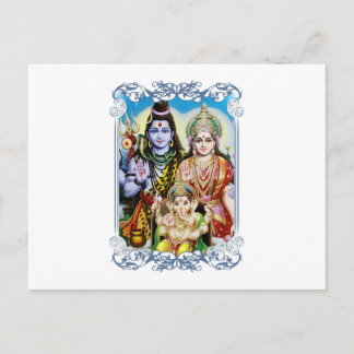 Ganesh, Shiva och Parvati, Lord Ganesha, Durga Vykort