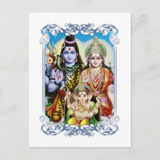 Ganesh, Shiva och Parvati, Lord Ganesha, Durga Vykort