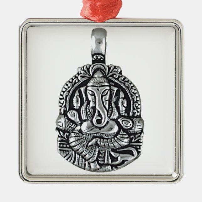 GANESH-SILVERHÄNGE JULGRANSPRYDNAD METALL (Framsidan)