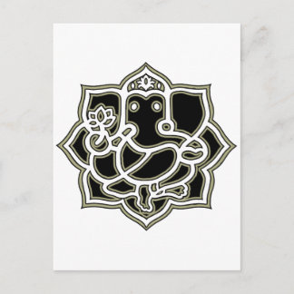 Ganesh som ger vykort för lyckade resultat